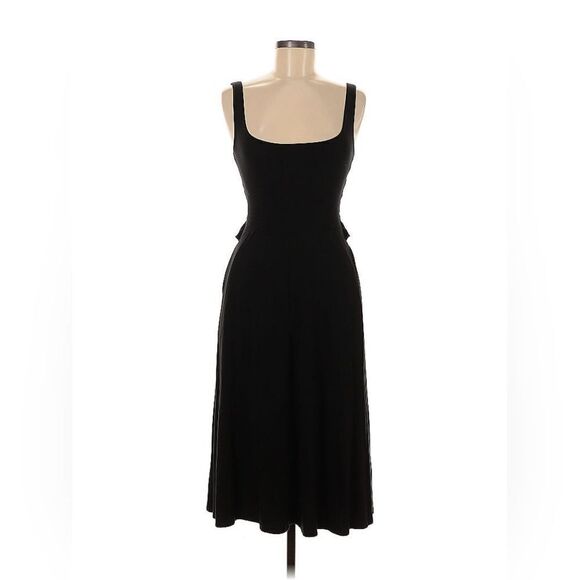 Reformation Dresses & Skirts - REFORMATION Black Noir Chestnut Kaila Wrap Skirt Tank Knit Bodycon Dress Smal